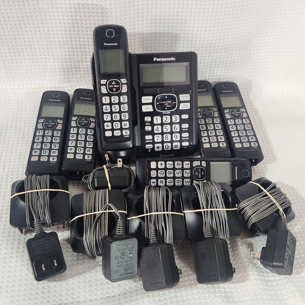Panasonic KX-TG785SK Link2Cell Bluetooth Cordless Phone System 5 Handsets